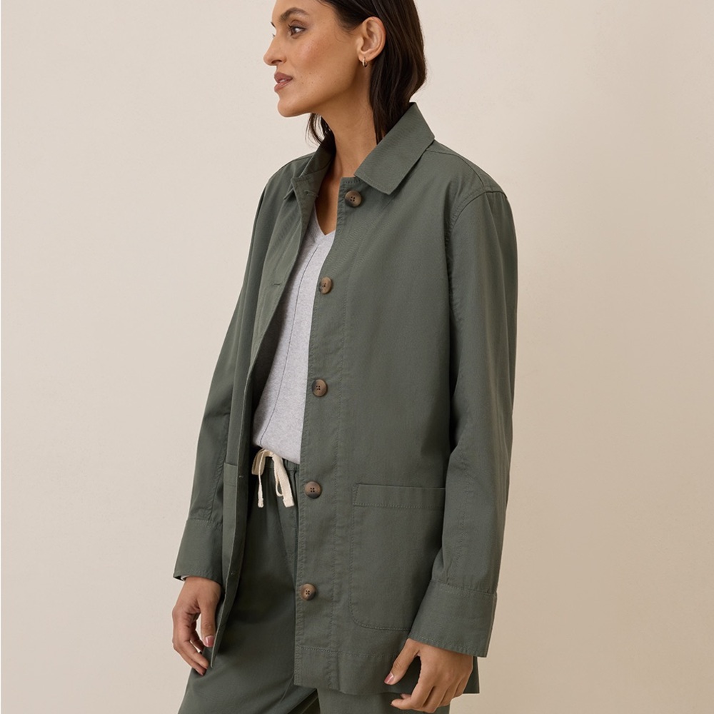 NWT Pact Organic Daily Twill Oversized Lightweight Jacket XXS / XS / S - Picture 8 of 12